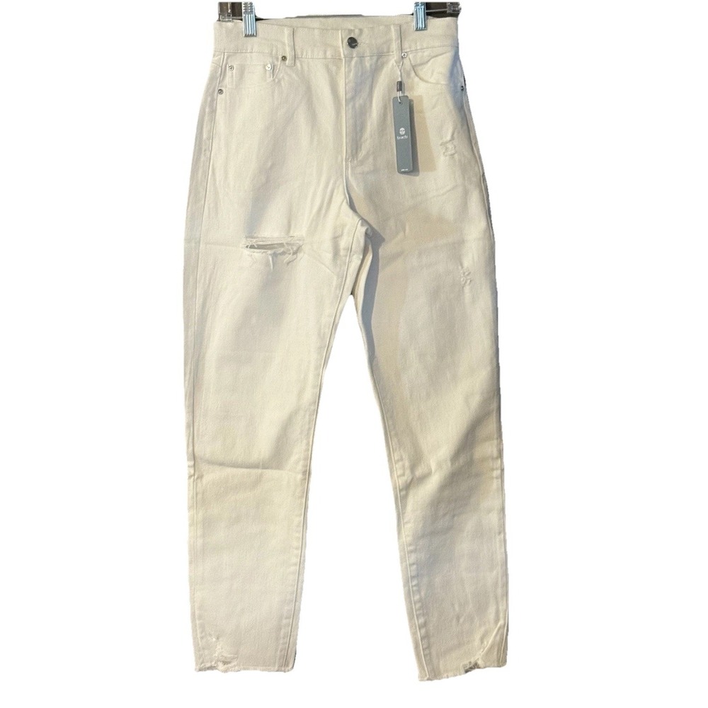 Tractr Jeans White High-Rise Weekender Premium Denim NWT Size 2/26